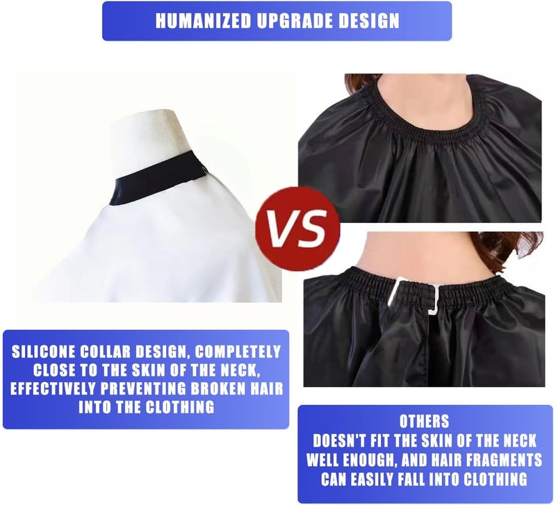 Nicoc Professional Salon Barber Cape, Waterproof Polyester Hair Cutting Cape, Silicone Neckline, Snap Button Colla, Extra Large - Image 4